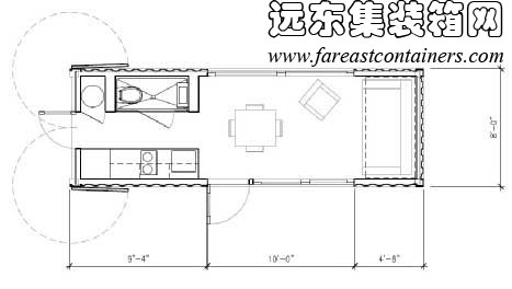 Sunset Idea House 的建筑設計圖,集裝箱活動房,住人集裝箱房屋,二手集裝箱