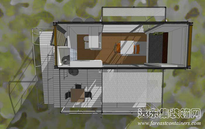 Sunset Idea House 的建筑設計圖,集裝箱活動房,住人集裝箱房屋,二手集裝箱