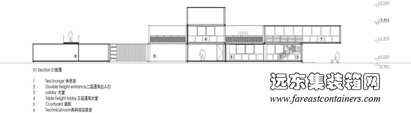 上海多利農莊剖面設計圖,集裝箱建筑,集裝箱房屋,集裝箱住宅,集裝箱活動房