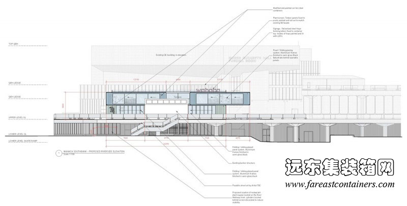 wahaca墨西哥風格集裝箱餐廳立面設計圖,集裝箱建筑,集裝箱房屋,集裝箱住宅