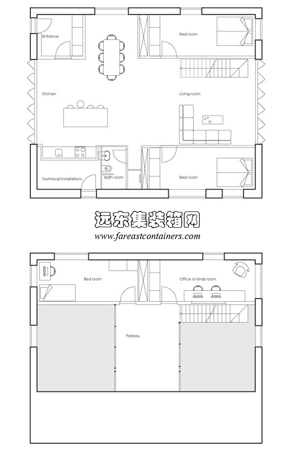 WFH house的平面設計圖,集裝箱住宅,集裝箱建筑,集裝箱房屋,集裝箱活動房,住人集裝箱