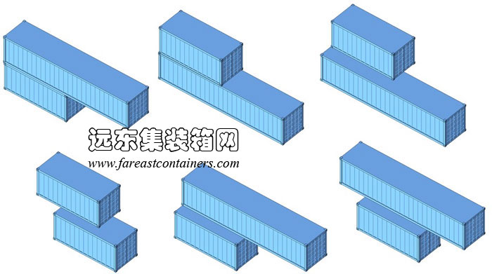 上下箱體平行錯(cuò)開放置演變的組合方式,集裝箱房屋,集裝箱活動(dòng)房,住人集裝箱,集裝箱住宅,集裝箱建筑