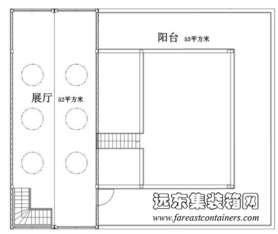 GAD 當(dāng)代藝術(shù)館三層平面圖,集裝箱房屋,集裝箱活動房,住人集裝箱,集裝箱住宅,集裝箱建筑