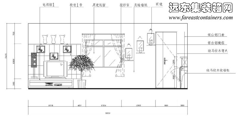 集裝箱式活動住宅方案D3立面圖