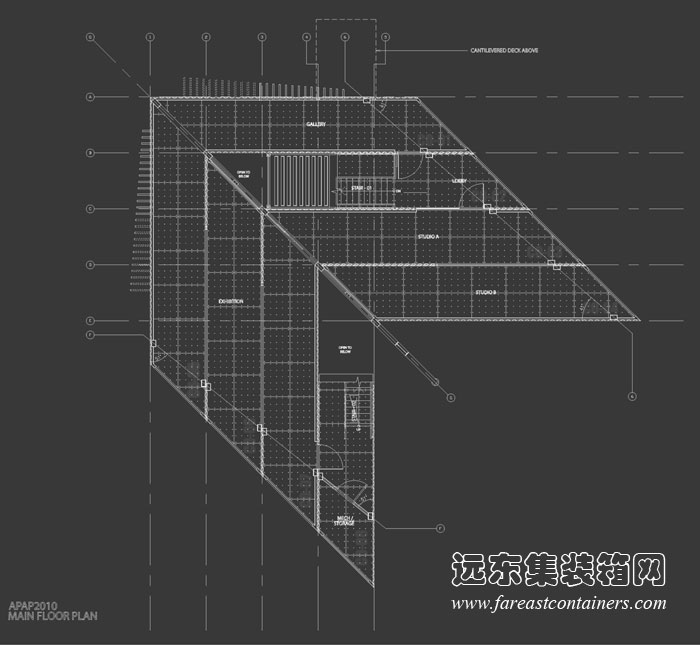 APAP open school 集裝箱學校底層平面圖