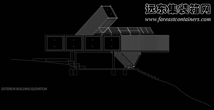 APAP open school 集裝箱學校立面圖